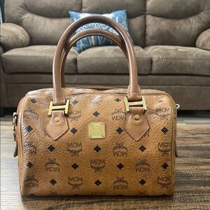MCM Boston Bag in Cognac